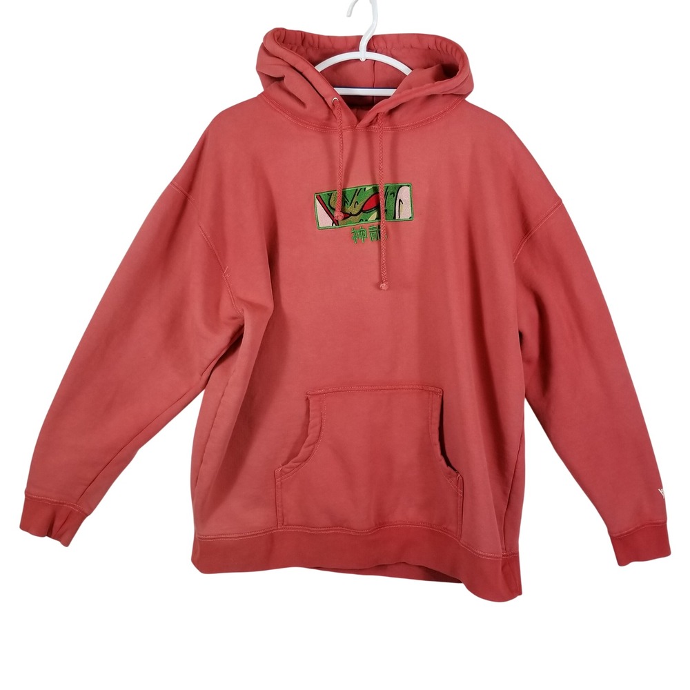 Hypland x Dragon Ball Shenron Embroidered Hoodie Mens XL Salmon Pink Anime Sweat